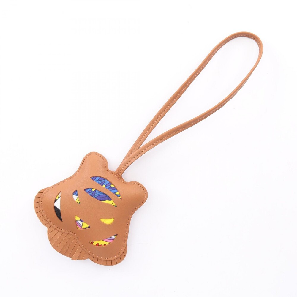 Hermes Petit H Tiger Bag Charm Agneau #333649H12B